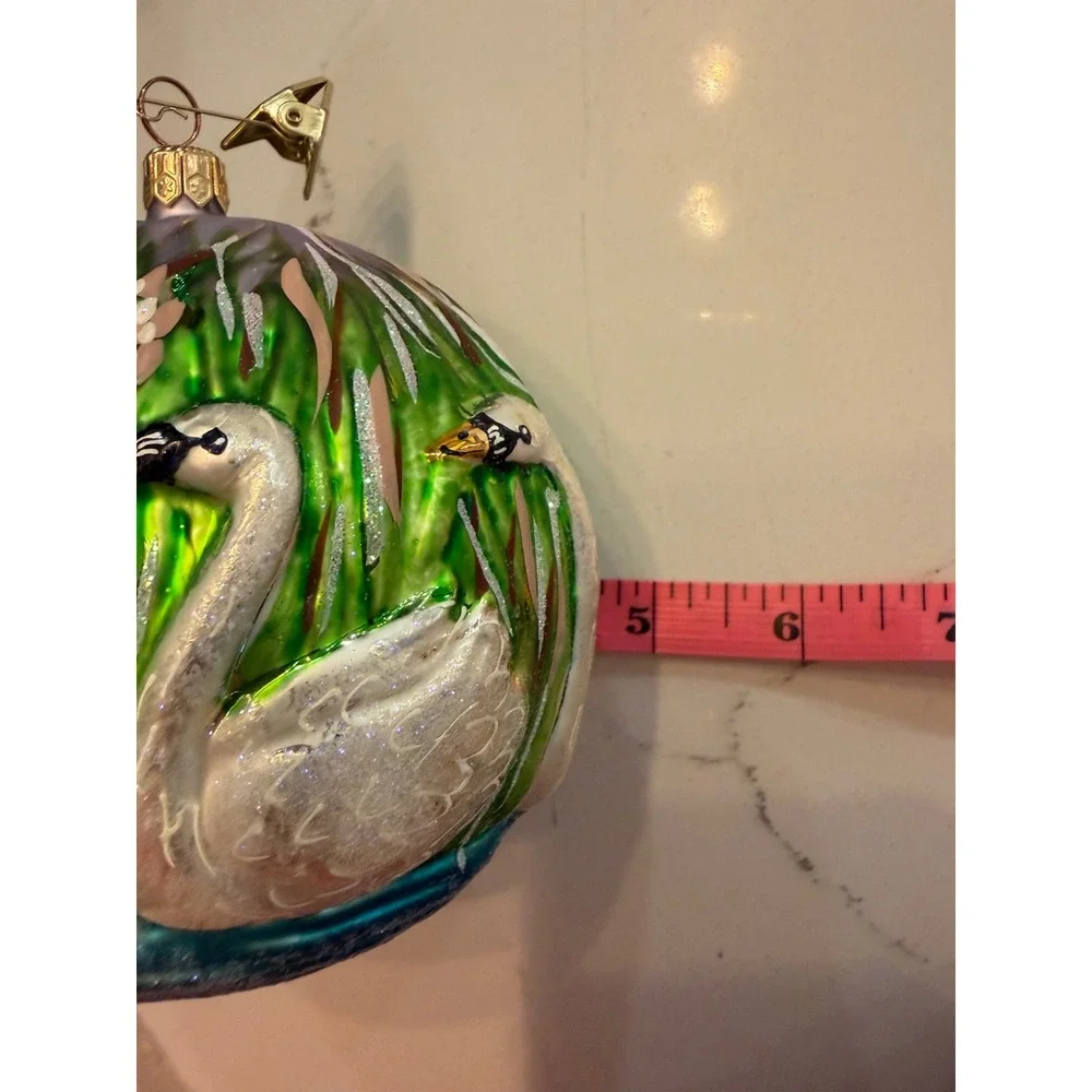 Christopher Radko 1999 Seven Swans a Swimming Ornament 12 Days of Christmas